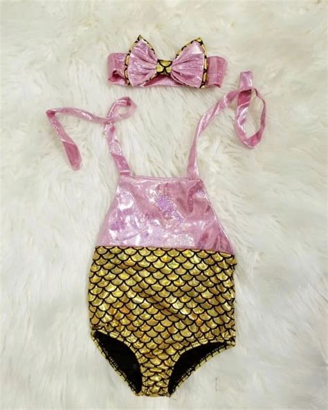 Sweet Mermaid Bathing Suit With Bow On Mercari Mermaid Bathing Suit