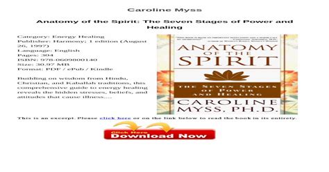Anatomy Of The Spirit The Seven Stages Of Power And