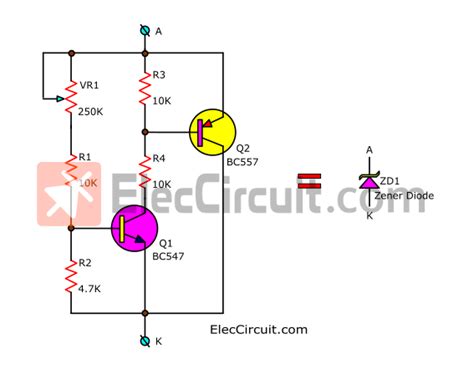 Circuit Diagram Of Zener Diode Experiment Circuit Diagram