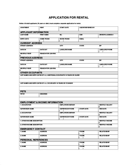 Apartment Rental Application Template Everything You Need To Know