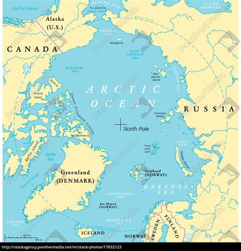 Arctic Ocean Map Royalty Free Image 17832123 Panthermedia Stock