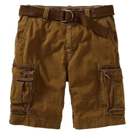 Old Navy Mens Belted Twill Cargo Shorts 11 Rye Brown 31 Aud Liked On Polyvore Featuring