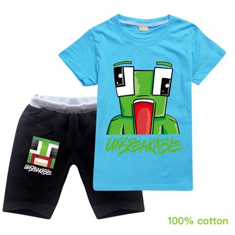 Quick Delivery Kids Boys Tshirt Shorts Suits Fashion Casual Unspeakable