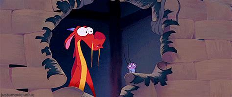 In it, we can hear the inspiring voice of eddy murphy as mushu in. gif funny film disney movie childhood animation Mulan mushu mulan* justamoviejunkie ...