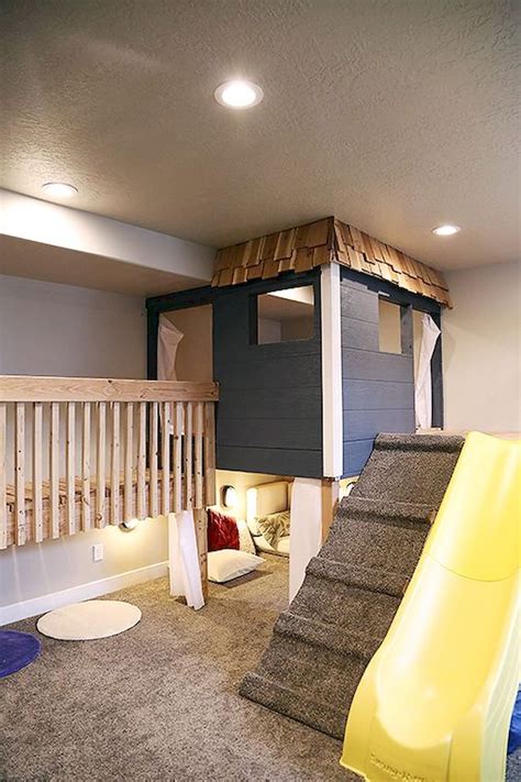 Cool 63 Stunning Basement Playroom Decorating Ideas Decoralink