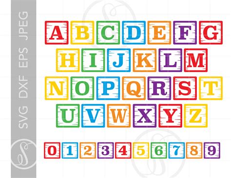Abc Full Alphabet Blocks Vector Clipart Outline Stamp Drawing Sexiz Pix