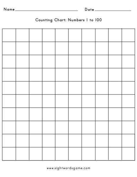 Counting Chart 1 To 100 We Created Free Worksheets