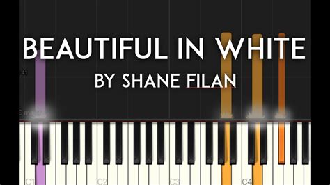 Beautiful In White By Shane Filan Synthesia Piano Tutorial Sheet