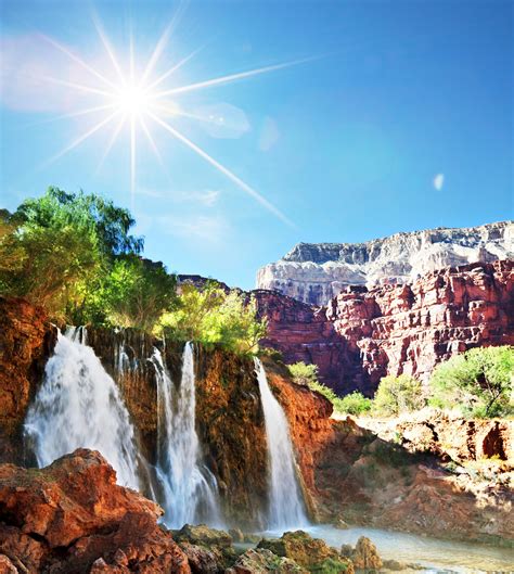 Free Images Landscape Sea Coast Waterfall Mountain Sun River Autumn Body Of Water