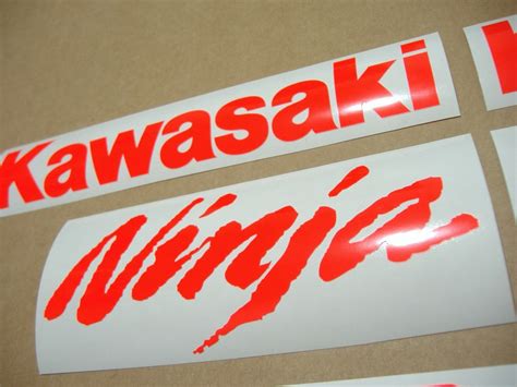Kawasaki Zx6r Ninja Custom Neon Signal Red Decalsticker Set Moto
