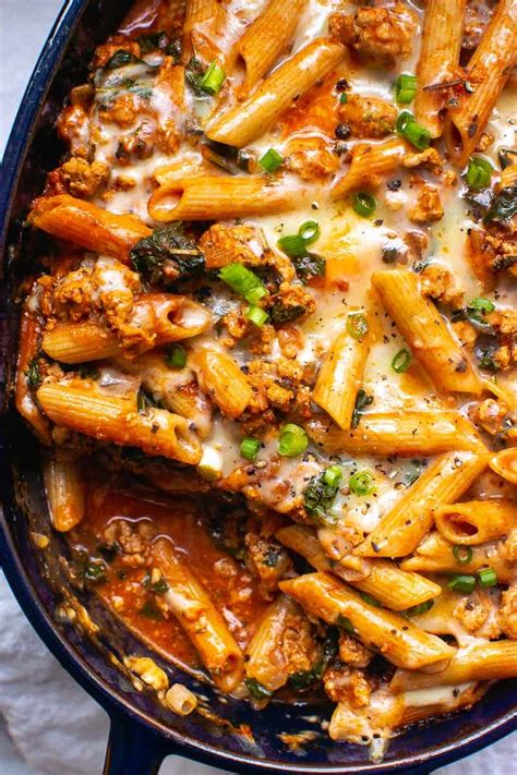 Ground Turkey Pasta Bake Healthy Casserole Ifoodreal Com