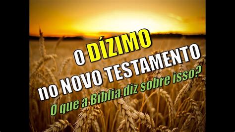Dizimo No Novo Testamento Versiculo