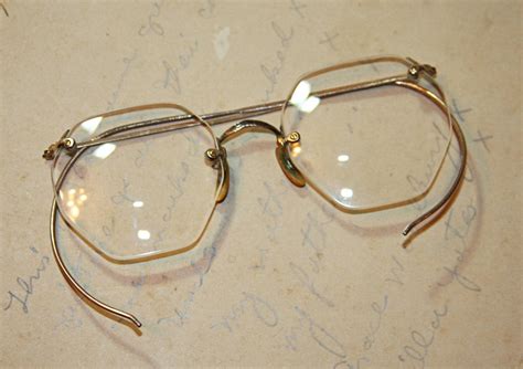 Octagon Shaped Eye Glasses Vintage Rimless With By Vintagesupplyco