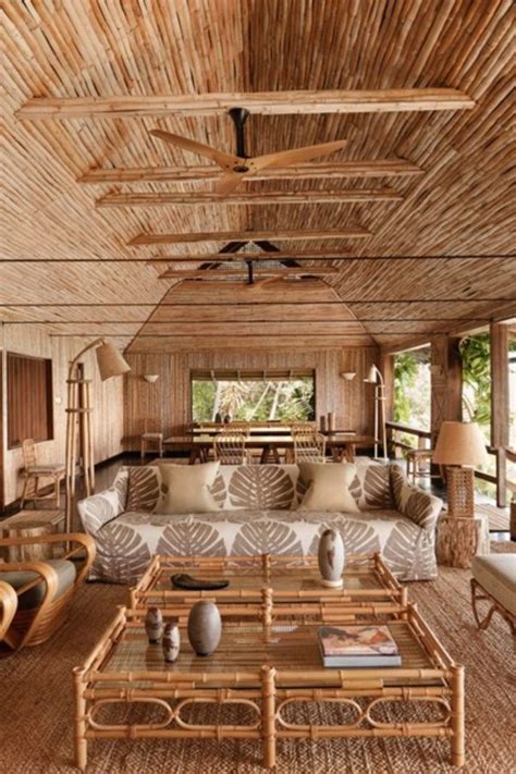 40 Rustic Bamboo Interior Designs And Crafts Wood House Design