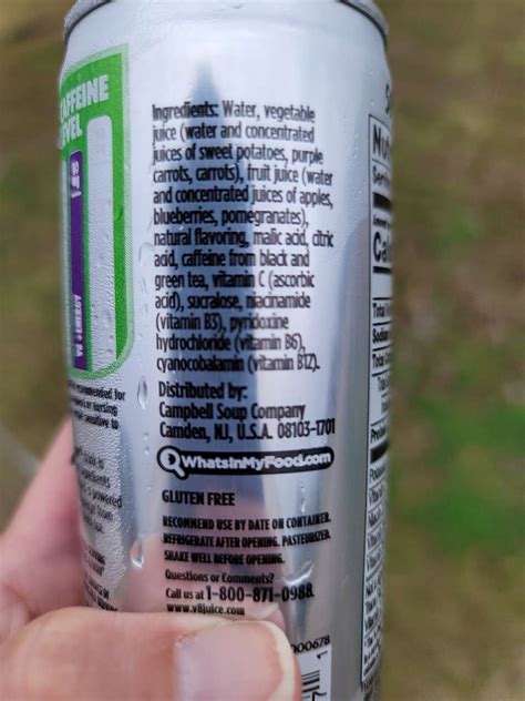 Garnish with shaved coconut and a maraschino cherry, if desired. V8 V-Fusion Energy Pomegranate Blueberry Drink: Calories ...