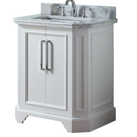 Shop Allen Roth Delancy White Undermount Single Sink Birch Bathroom