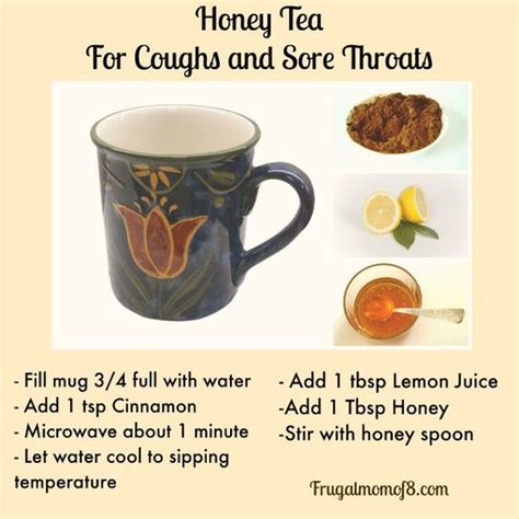 Coughing can be painful and also keep you awake. Honey Tea for Coughs and Sore Throats | Honey, Teas and ...