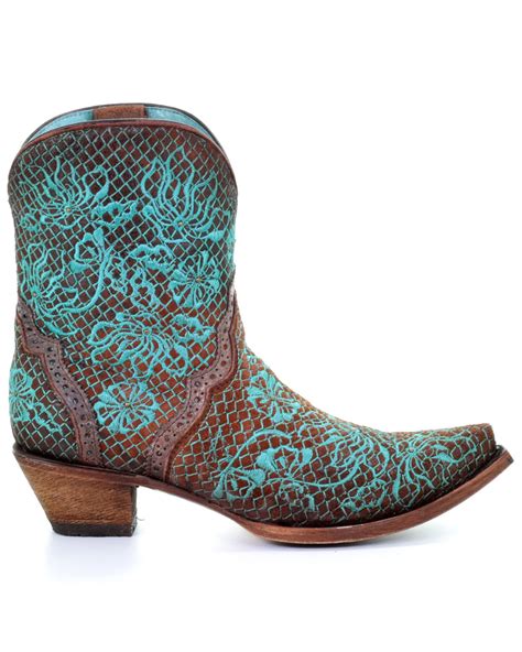 Corral Womens Floral Embroidery Western Boots Snip Toe Boot Barn