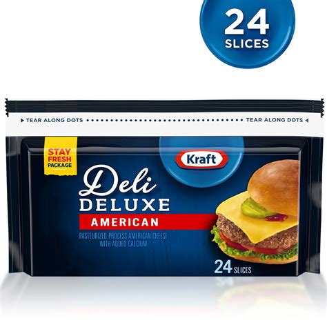 Kraft Deli Deluxe Cheese Slices American Cheese 24 Ct 16 Oz