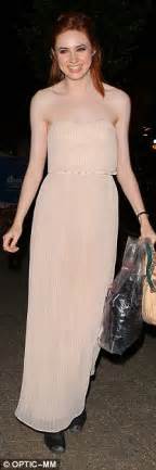 Karen Gillan Wears Nude Maxi Dress To Dr Who Screening Daily Mail Online