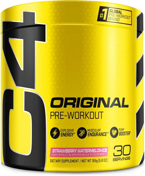 Cellucor C4 Original Pre Workout Powder Strawberry Watermelon Ice Sugar Free