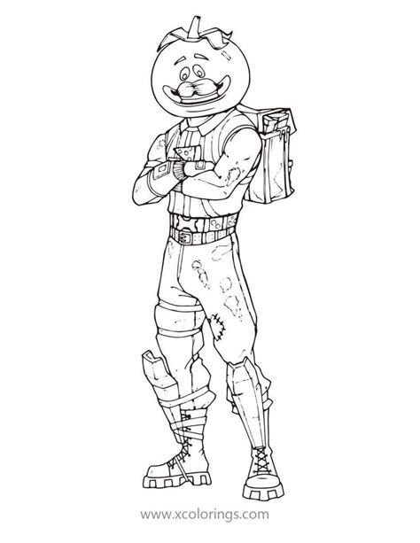 Tomato Head Fortnite Skins Coloring Pages