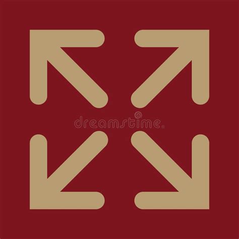 The Full Screen Icon Arrows Symbol Stock Vector Illustration Of