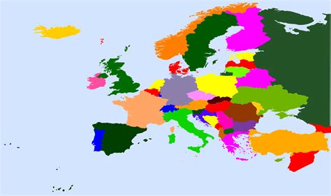 Europageografijažemėlapisspalvosžemynas Nemokamos Nuotraukos