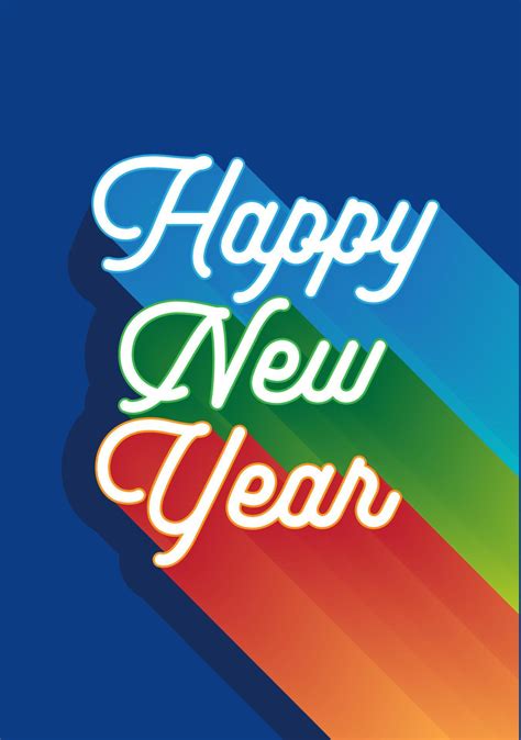 Happy New Year Greeting Templates Vector Illustrations For Posters