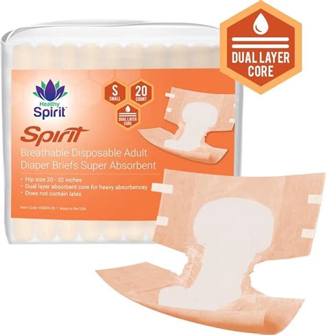 Healthy Spirit Breathable Disposable Adult Diaper Briefs