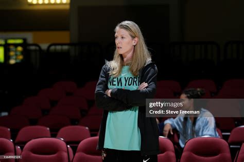 Head Coach Katie Smith Of The New York Liberty Looks On Before The