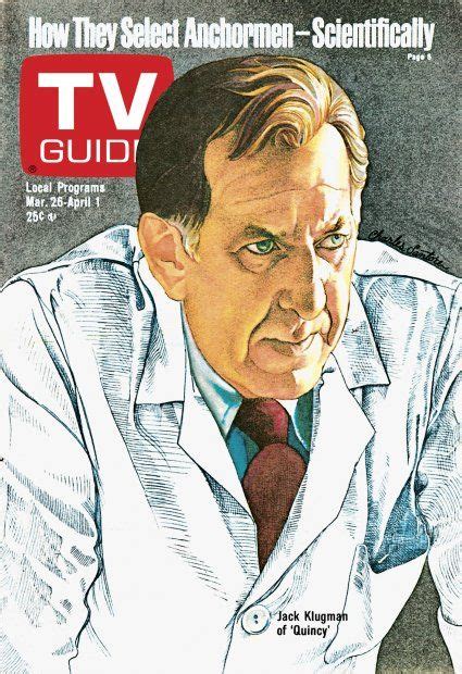 Tv Guide March 26 1977 Jack Klugman Of Quincy Illustration By Charles Santore Tv Guide
