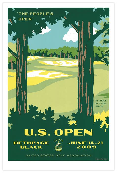 2009 Us Open Poster Golf Poster Golf Pictures Golf Art