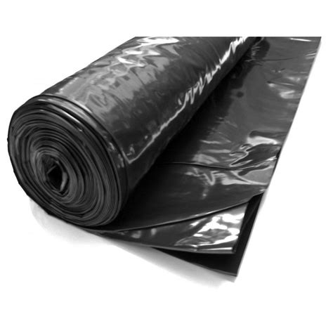 Heavy Duty Black Polythene Plastic Sheeting 4m Wide Dpm Rolls 300mu