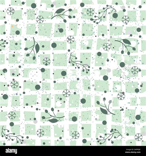 Seamless Pattern With Berries And Spruce Branches On A White Background