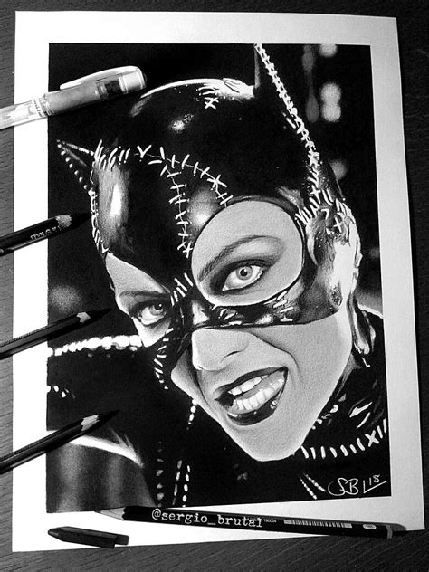 My Drawing Of Catwoman Michellepfeiffer Batmanreturns My Drawings
