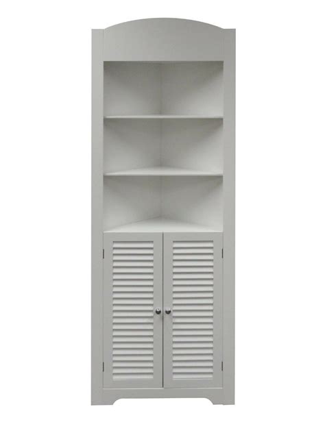 Smart ways to organize your bathroom linen cabinets. White Corner Linen Tower Bathroom Towel Storage Cabinet ...