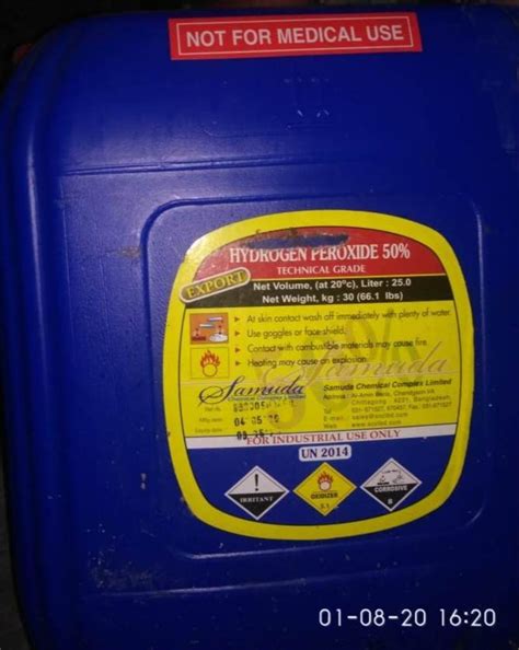Hydrogen Peroxide 50 At Rs 33kg Hydrogen Peroxide In Kolkata Id 22262269048