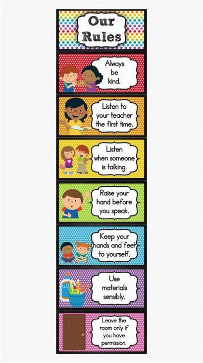 Kindergarten Rules Behavior Clip Charts Cartoon Netclipart