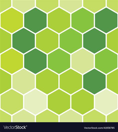 Green Seamless Honeycomb Pattern Royalty Free Vector Image
