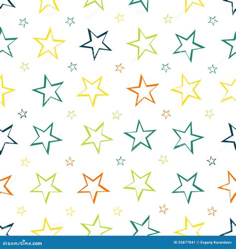 Stars Pattern Seamless Background Stock Vector Illustration Of Design