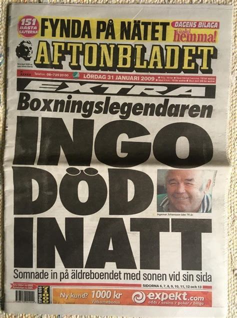 Aftonbladet Ingemar Johanssons D D K P P Tradera