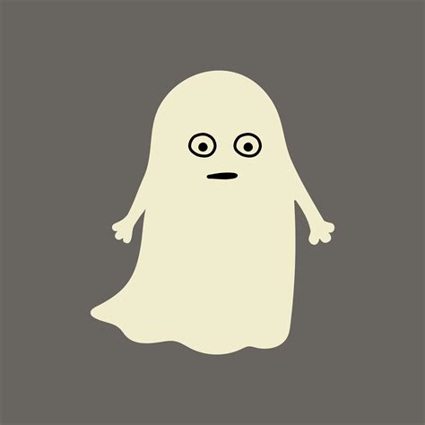 Cute Ghost Shocked Flat Style Character Design 4211399 Vector Art At