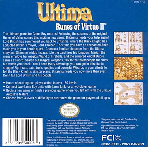 Ultima Runes Of Virtue Ii Images Launchbox Games Database