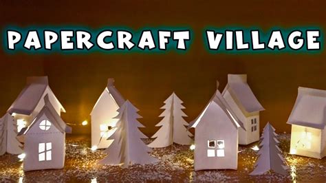 Diy Paper Snow Village ⭐ Papercraft Idea ⭐ Christmas Village ⭐ Paper