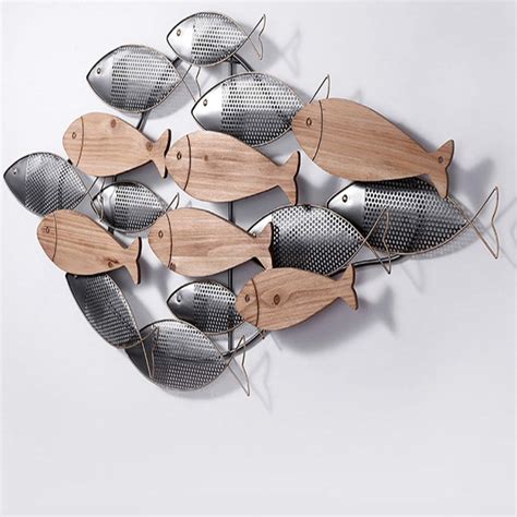 Modern Fish Wall Decor Unique Iron Hanging Metal Art 3d Etsy