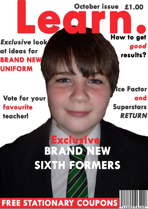 Rebecca Mains Media School Magazine Front Cover