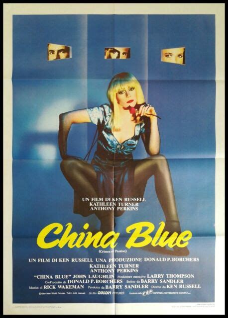 China Blue 1984 Original Movie Poster 39x55 2sh Italian Ken Russel Sex