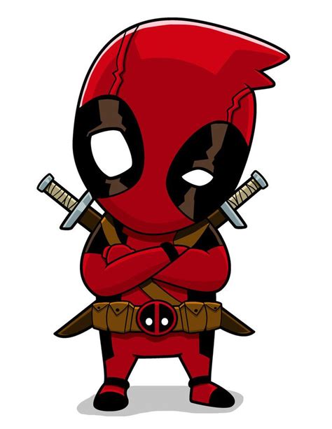 Deadpool Fan Art Little Deadpool Sticker By Luiscastle The 5