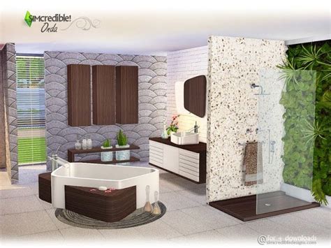 Sims 4 Ccs The Best Onda Bathroom By Simcredible Sims Haus The
